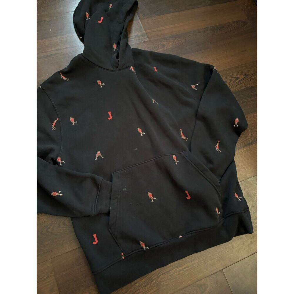 JORDAN ESSENTIAL HOLIDAY FLEECE PULLOVER MENS SZ M LIFESTYLE HOODIE DV9392-010 - Picture 5 of 14